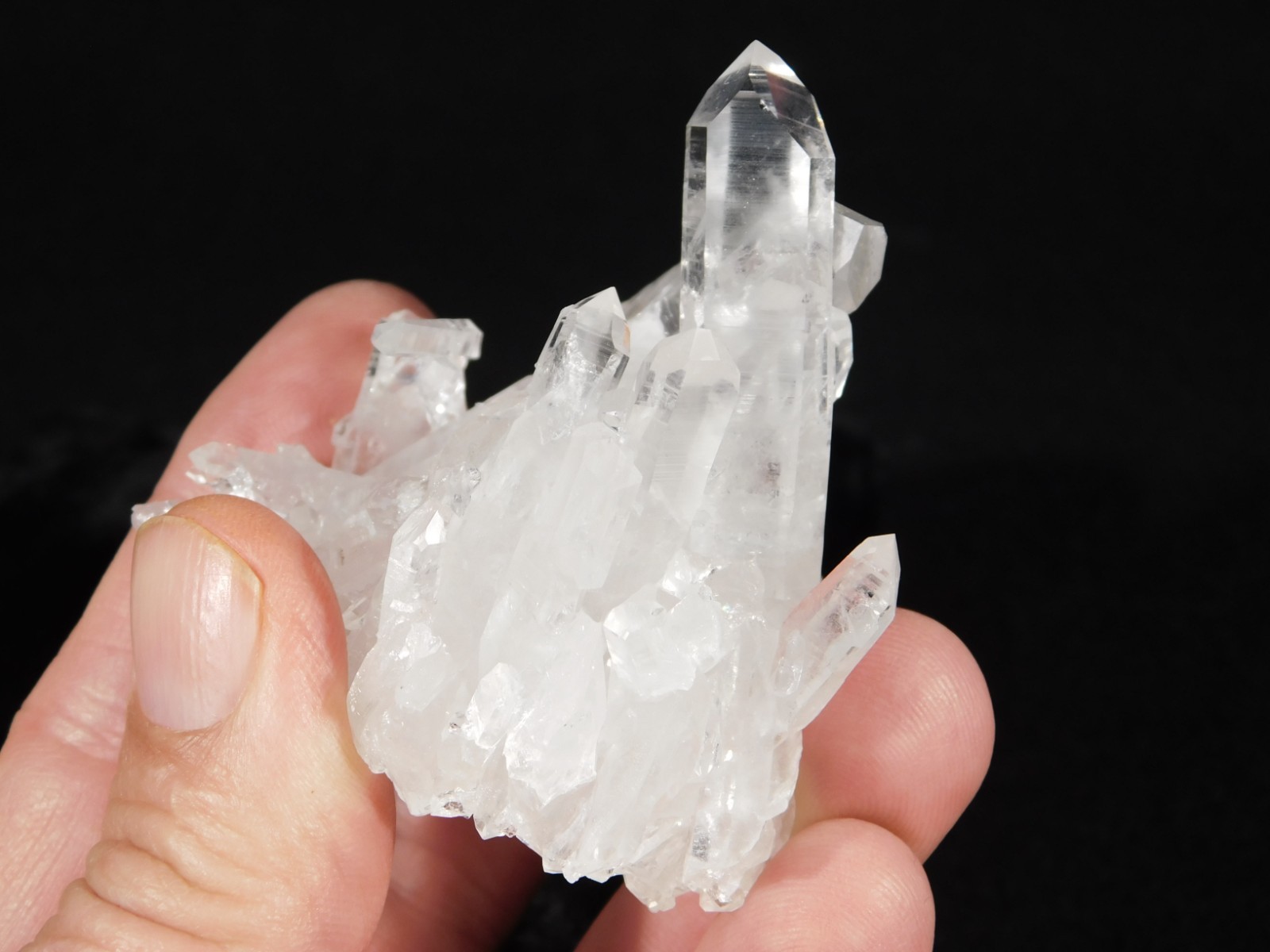 TRANSLUCENT Quartz Crystal Cluster From Collier Creek ARKANSAS 107gr