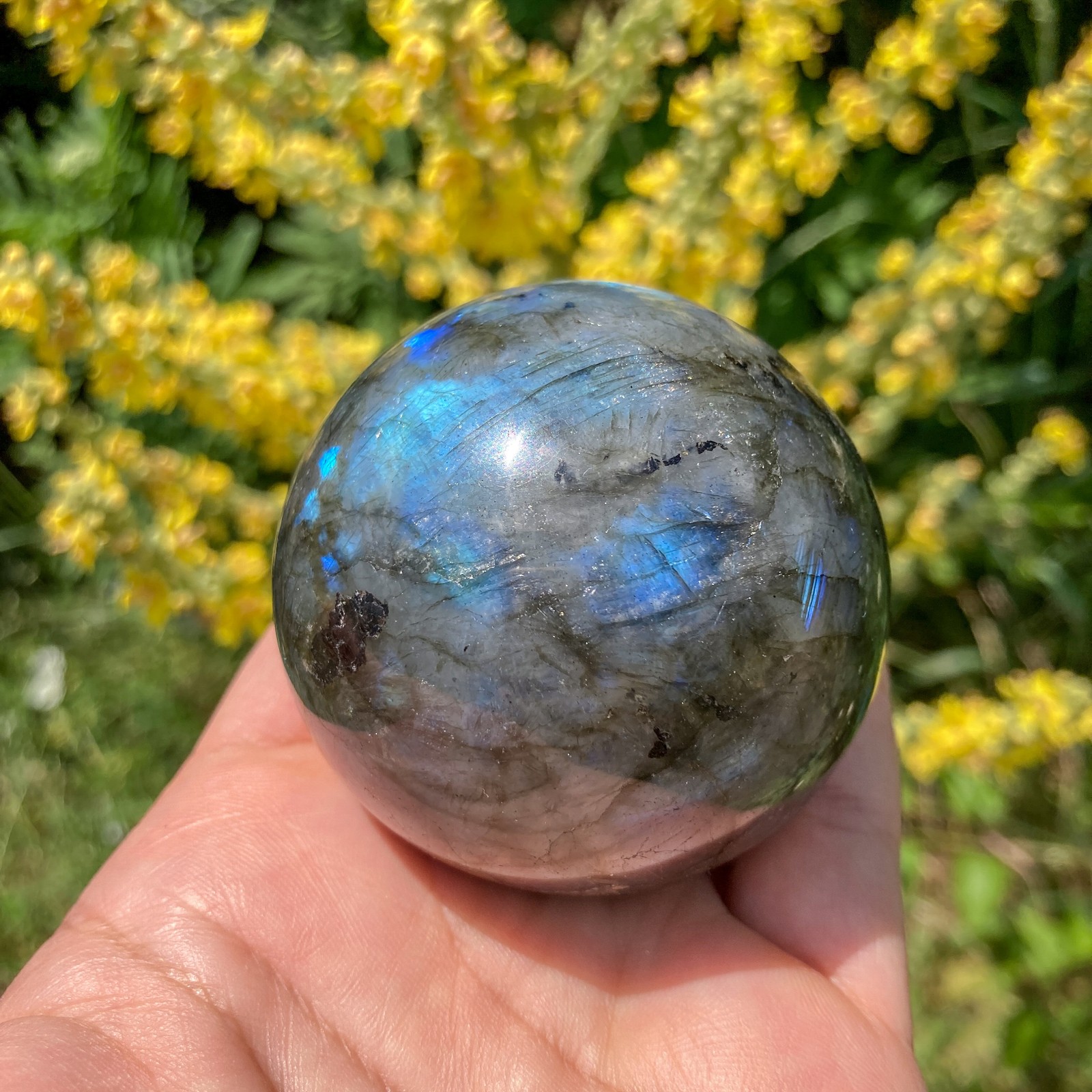 Blue Labradorite Sphere / Psychic Powers / Clairvoyance / Telepathy / Prophecy