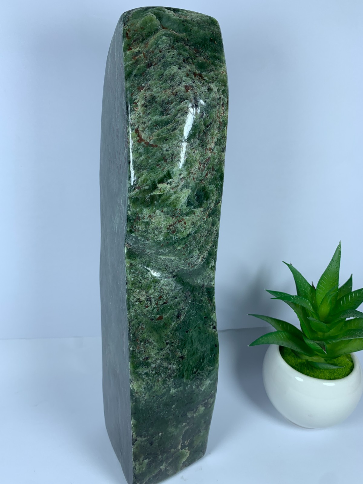 3.3kg Nephrite Jade Polished Genuine Freeform Rough Crystal, Afghanistan