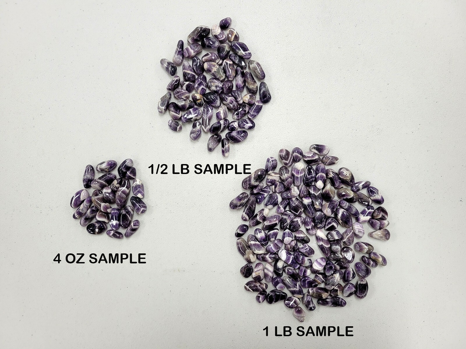 Small Tumbled Chevron Amethyst Crystals, Bulk Wholesale Crystal Tumbles