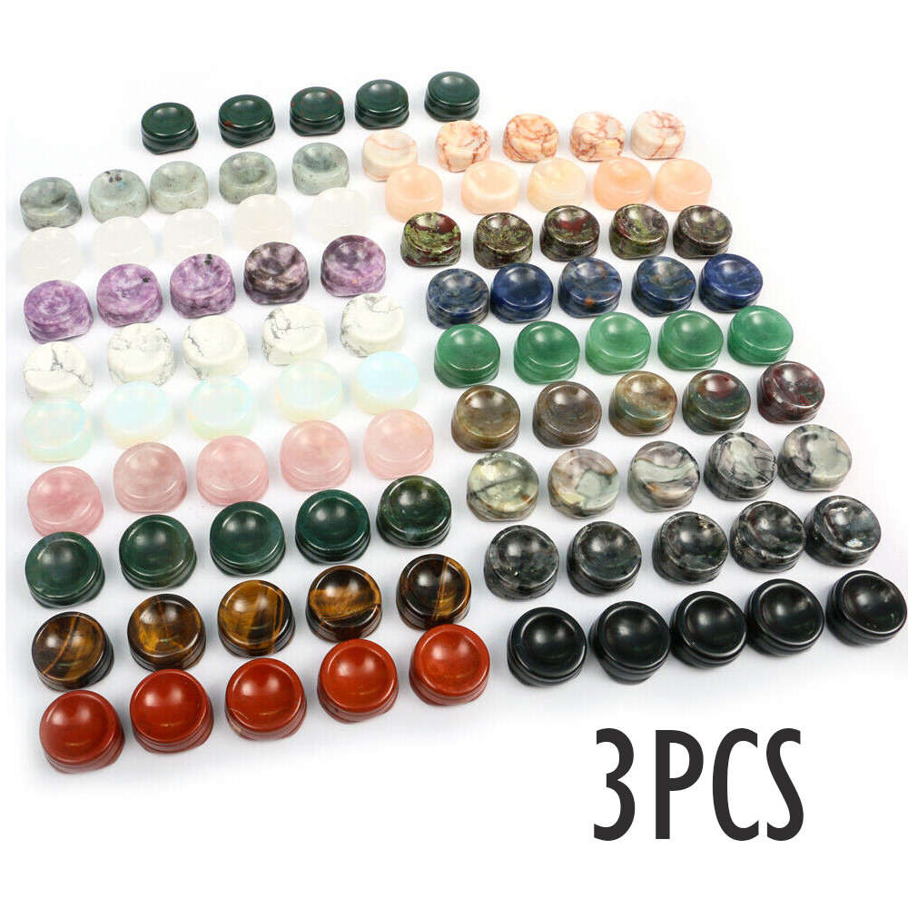 3pcs Crystal Base Display Sphere Egg Support Ball Stand Holder Natural Stone