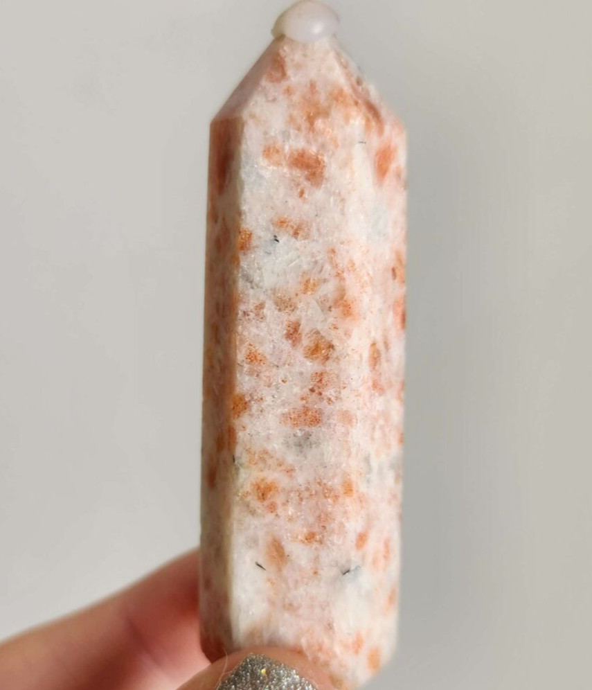 Sunstone Tower Crystal Chakra Gemstone Point Wand Reiki