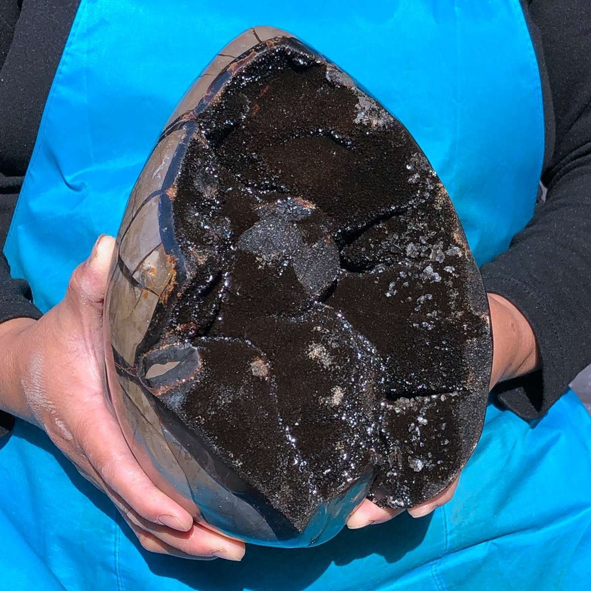 13.66LB Natural Turtle Back Stone Cave Shape Dragon Crystal Crack Gem Healing