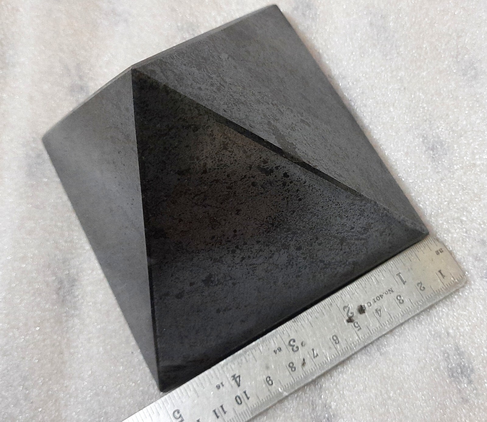 Big Hematite Pyramid 5 inches Positive Energy Chakra Balancing Pyramid Stability