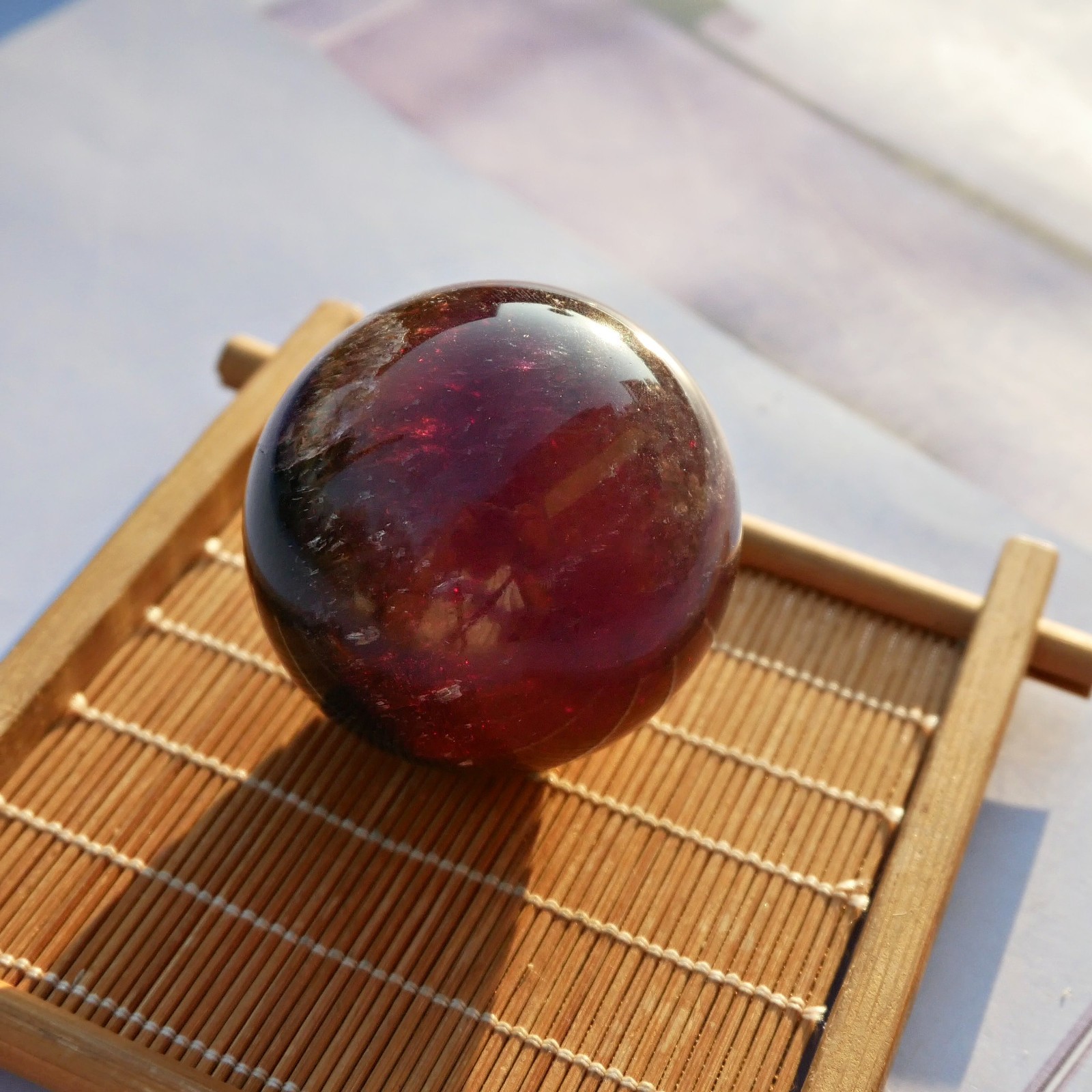 2PCS Natural Rainbow Fluorite Healing Crystal Sphere And Tower Reiki Energy Gift