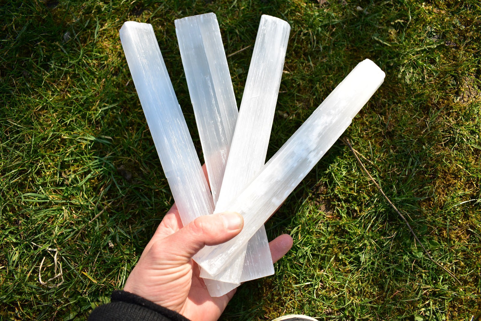Selenite Raw Stick, 30cm,1kg Wand Reiki Healing Cleansing Home UK Quick Postage✔