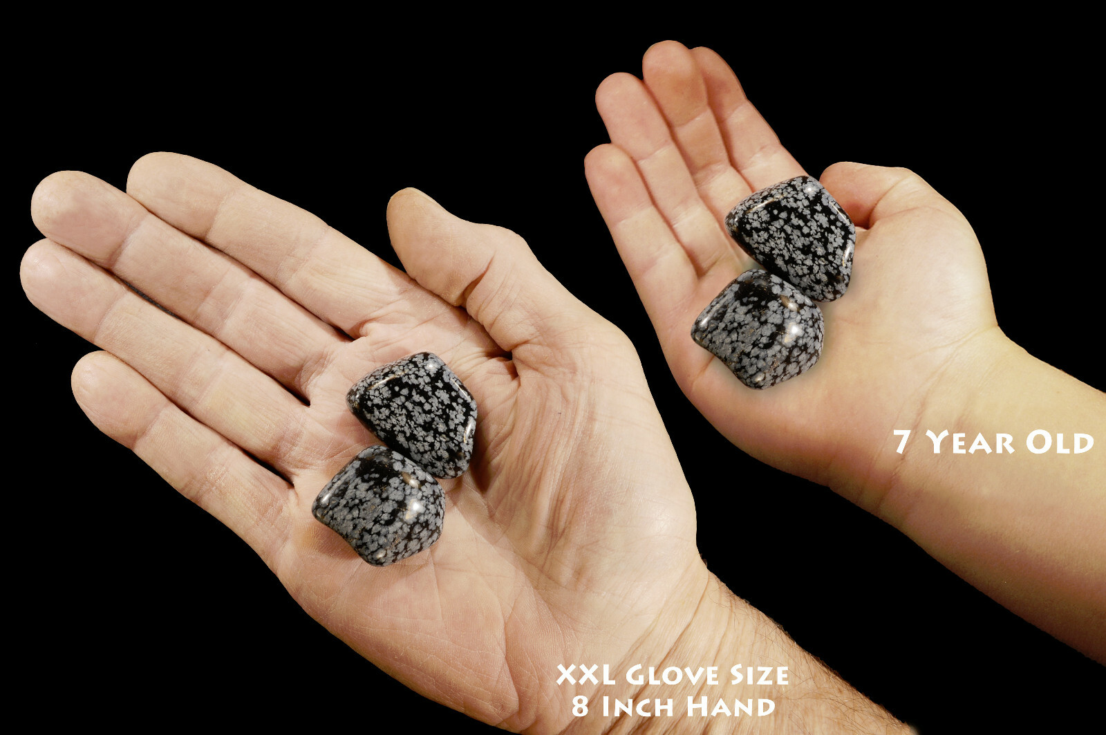 SNOWFLAKE OBSIDIAN 1 1/4″ Tumbled Polished Rock Mineral Specimen Healing Crystal