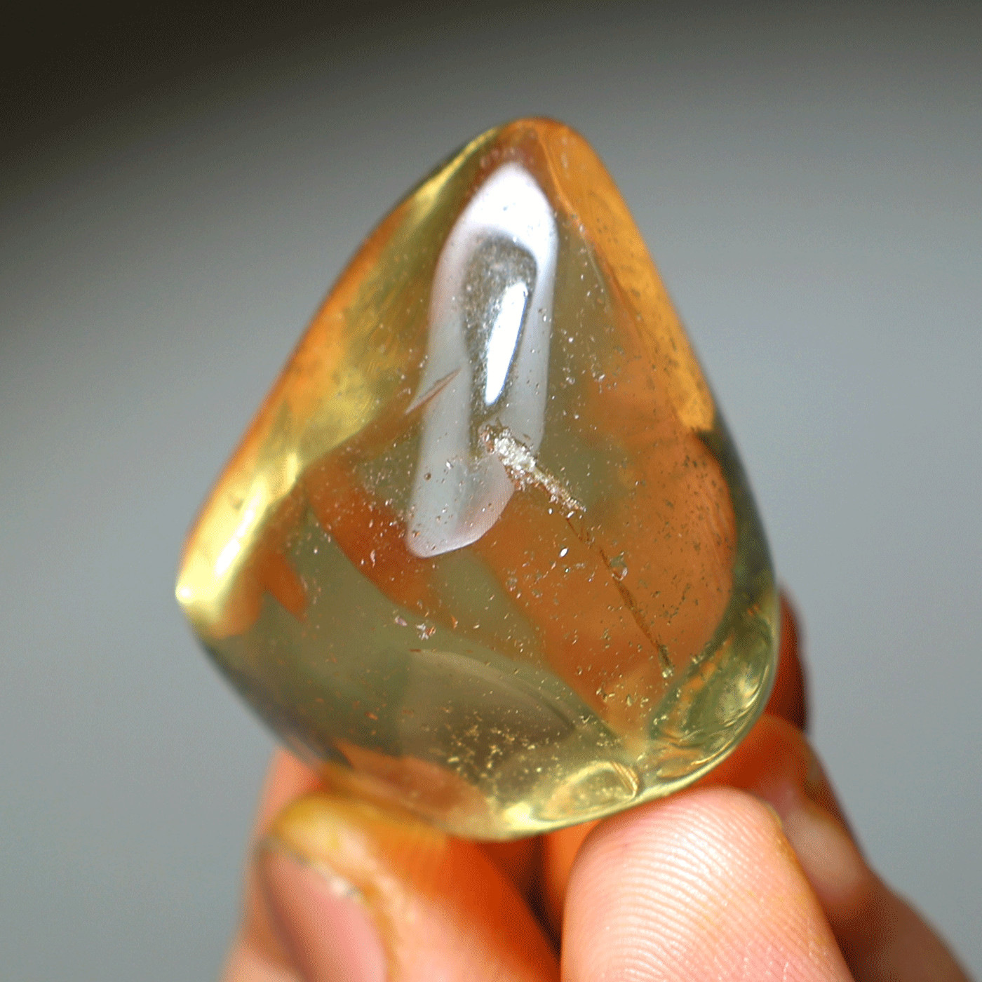 Lemon Quartz Palmstone — Liquid Sunlight Crystal, Clarity, Light & Focus Stone