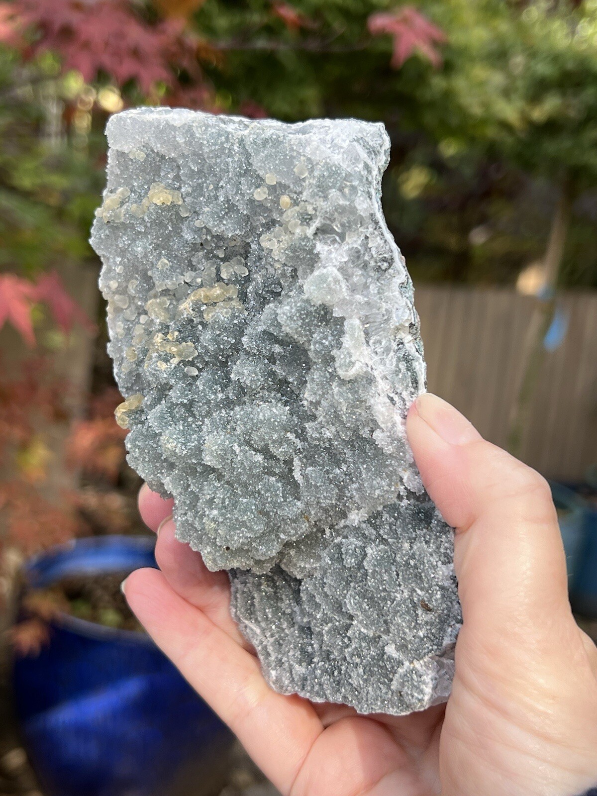 Sugar Green Rainbow Amethyst Cluster Brazil AAA+ Grade 400g 12