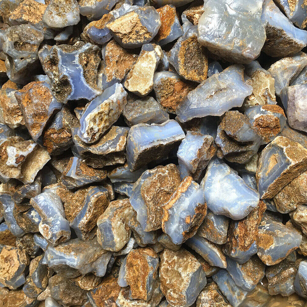 100g Raw Blue Lace Agate Stone – Rough Blue Lace Agate Healing Crystal Stone#