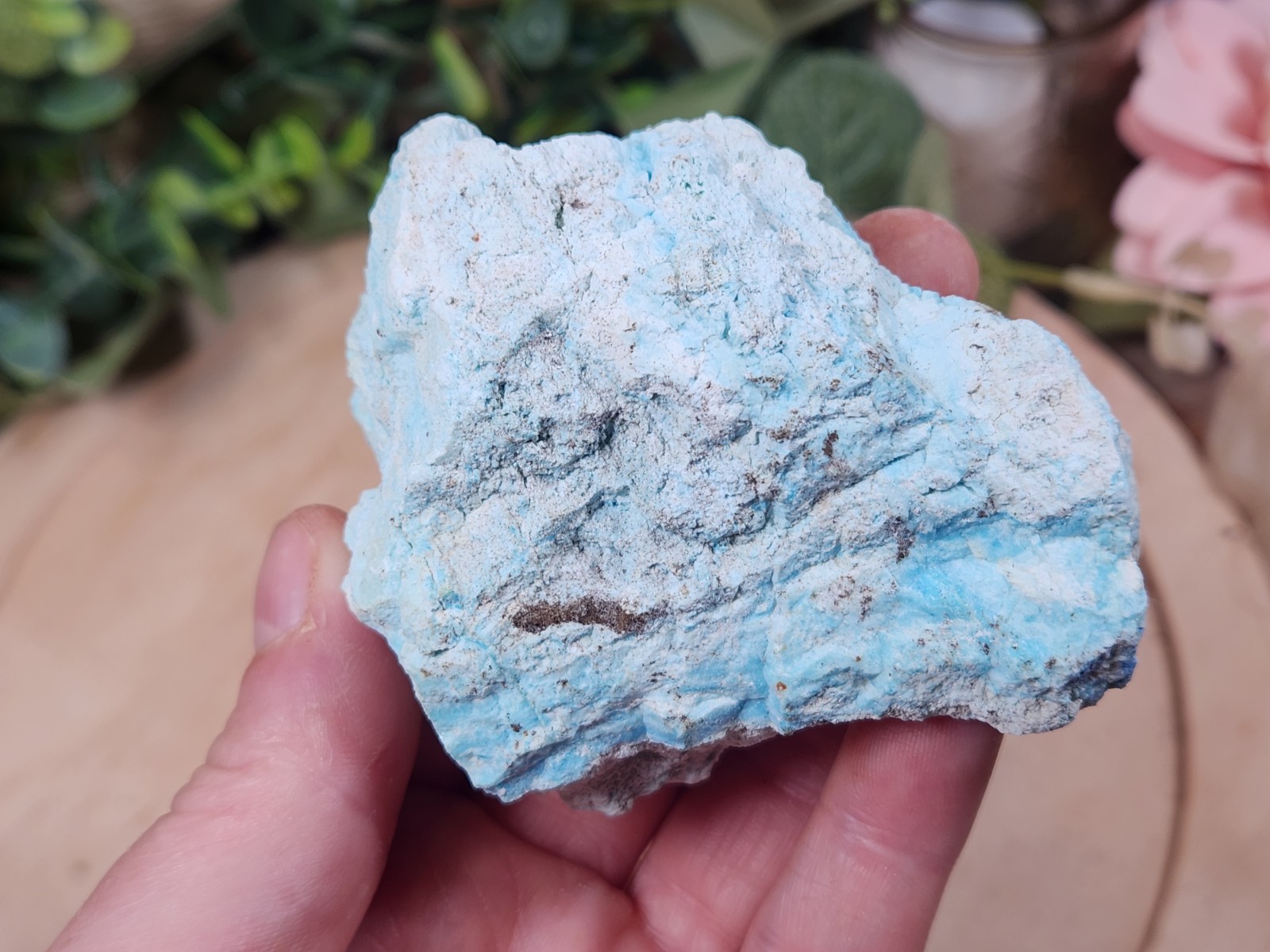 Gibbsite with Allophane Hilarion Mine Lavrion Greece Blue Mineral Specimen Z10
