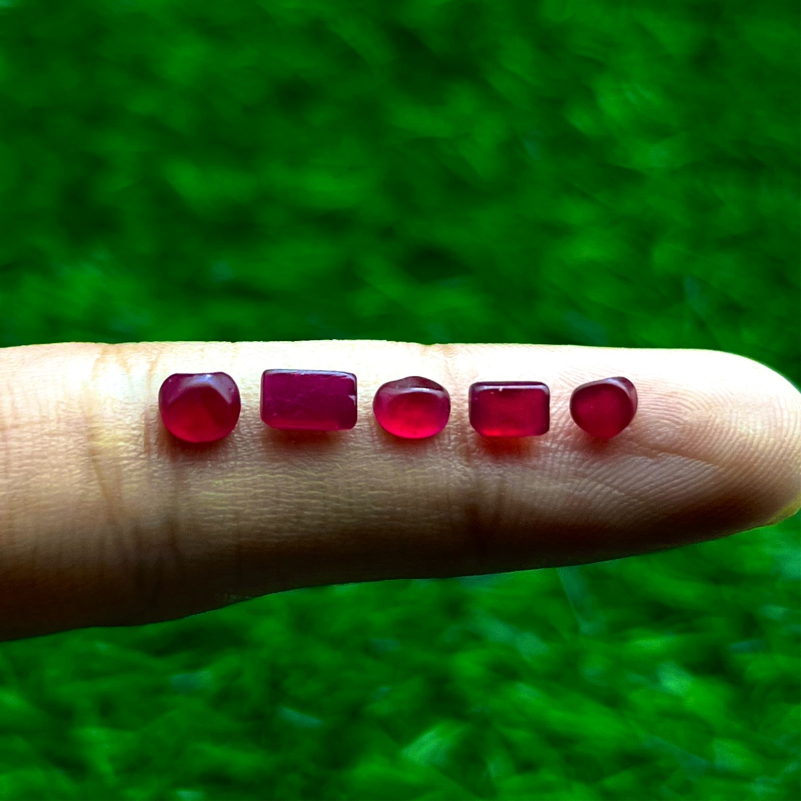 Rare Pigeon Blood Red Spinel Rough Lot 5pcs Burma Facet Grade Natural Crystals