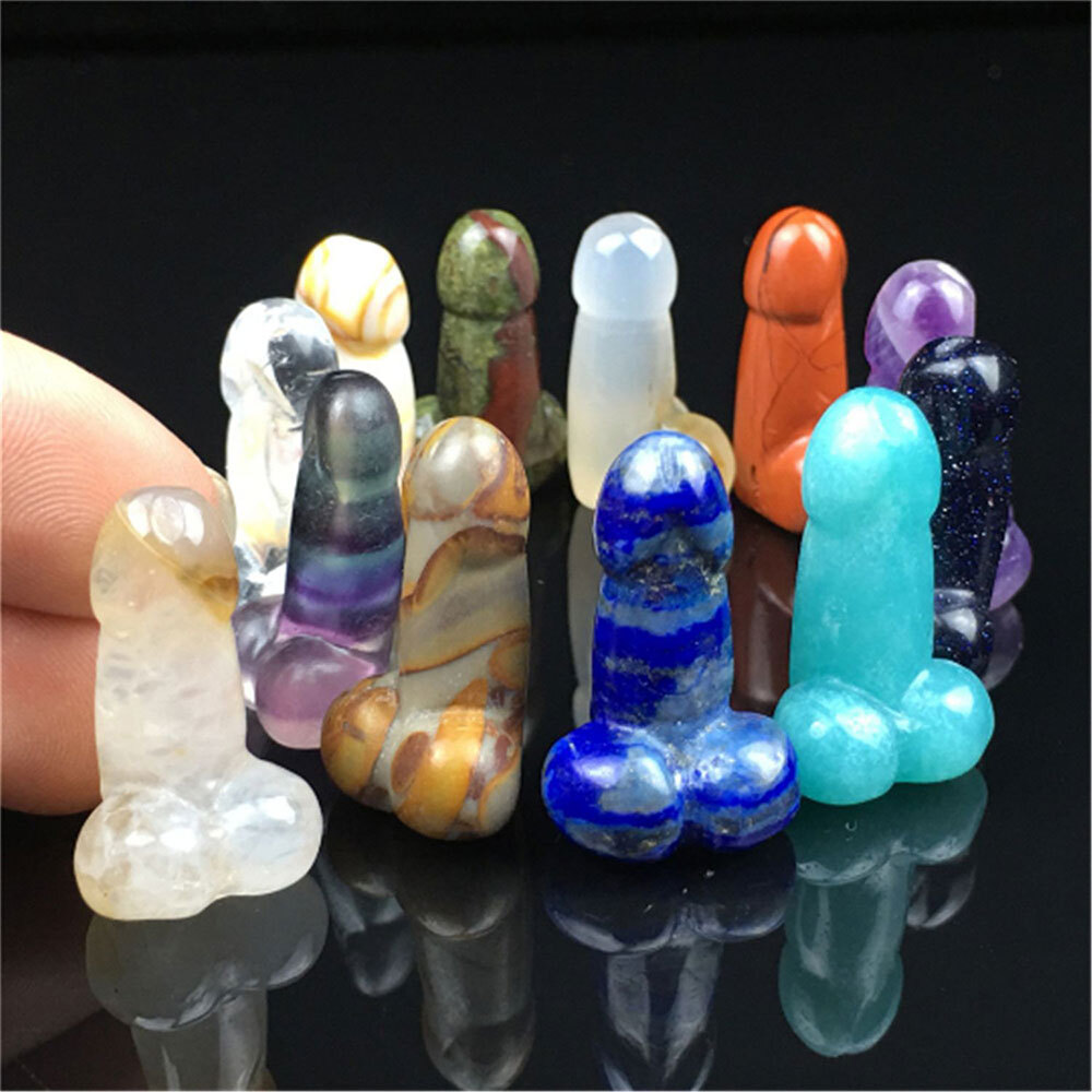 A lot of Natural mini Small Penis Quartz Crystal Massage wand Healing wholesale
