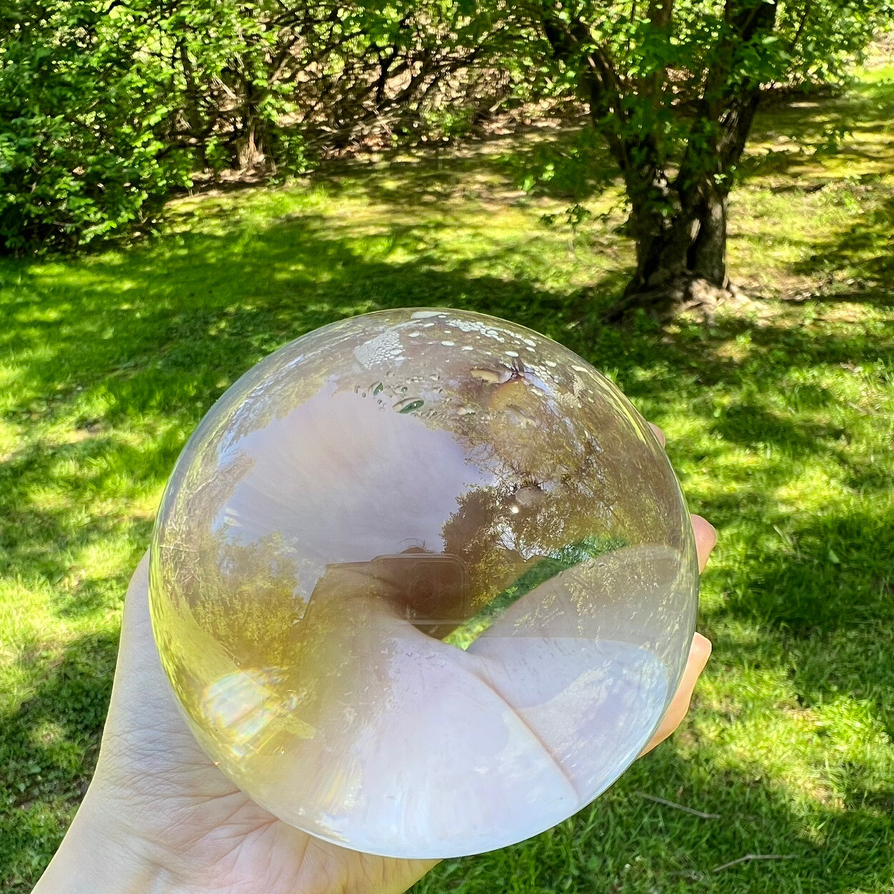 Crystal ball（K9） ，White，100mm（3.94inch）in diameter