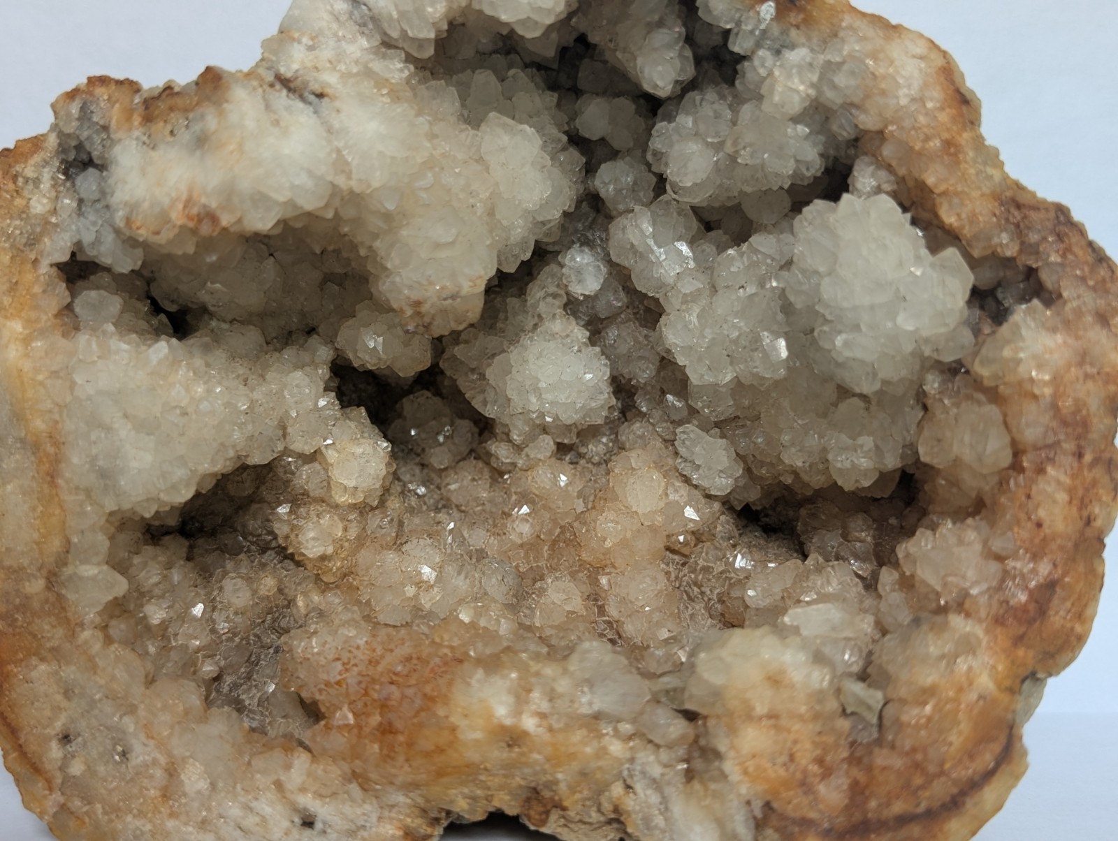 Large Opened Quartz Crystal Geode Cluster Natural Quartz 2lb
