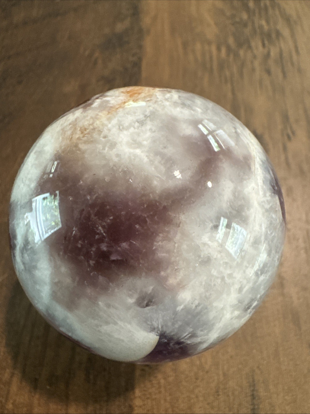 Dream Amethyst Crystal Sphere 353 Grams 2.5”