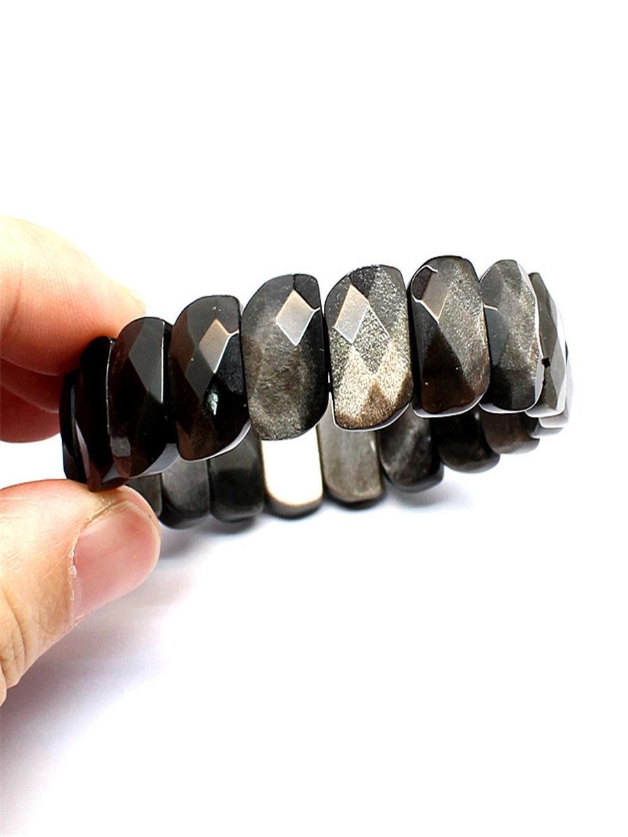 Natural heterosexual crystal healing cut tiger eye stone Indian agate bracelet