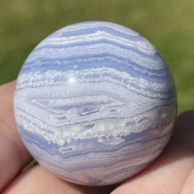 Blue Lace Agate High Quality Sphere Collector’s Agate