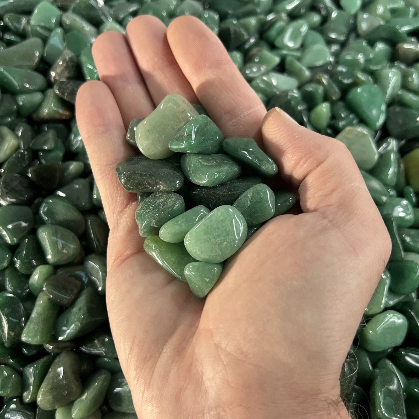 Tumbled Green Aventurine Stones – Natural Polished Crystal – Multiple Weights