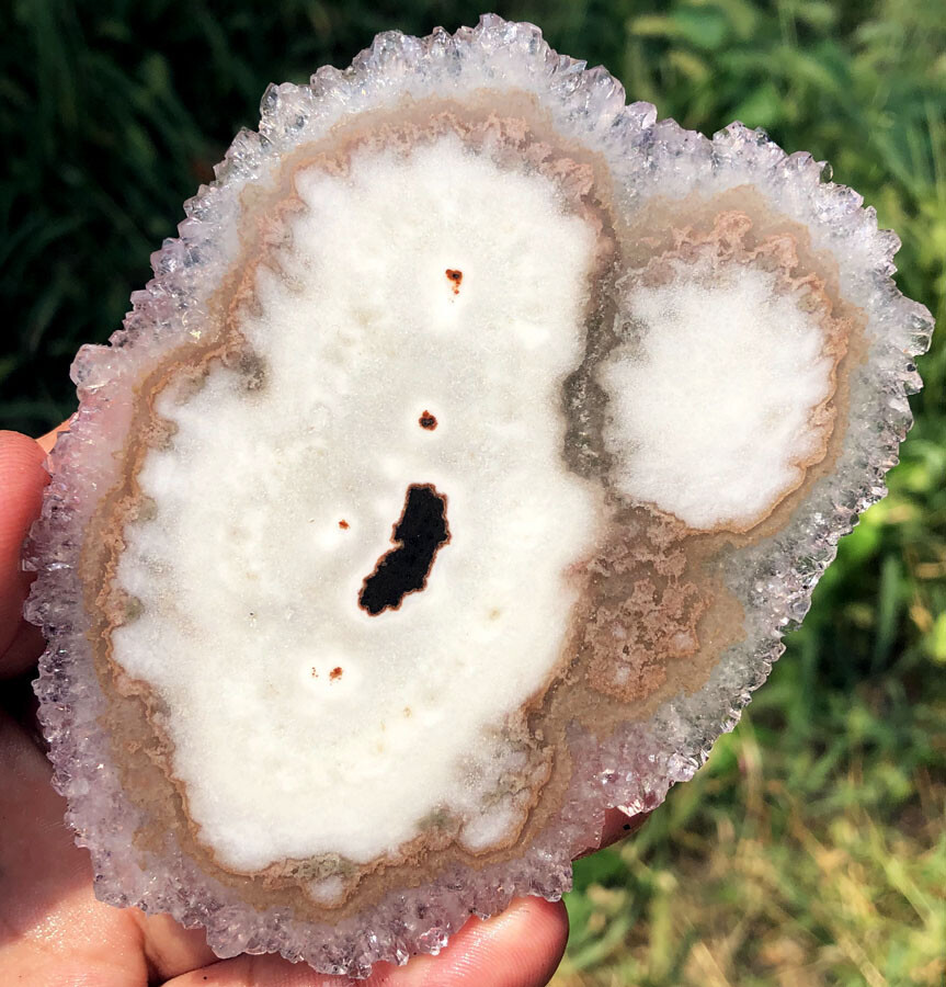 590CT WOW! Boutique Natural Trapiche Star Agate Amethyst Flower Specimen ia3363