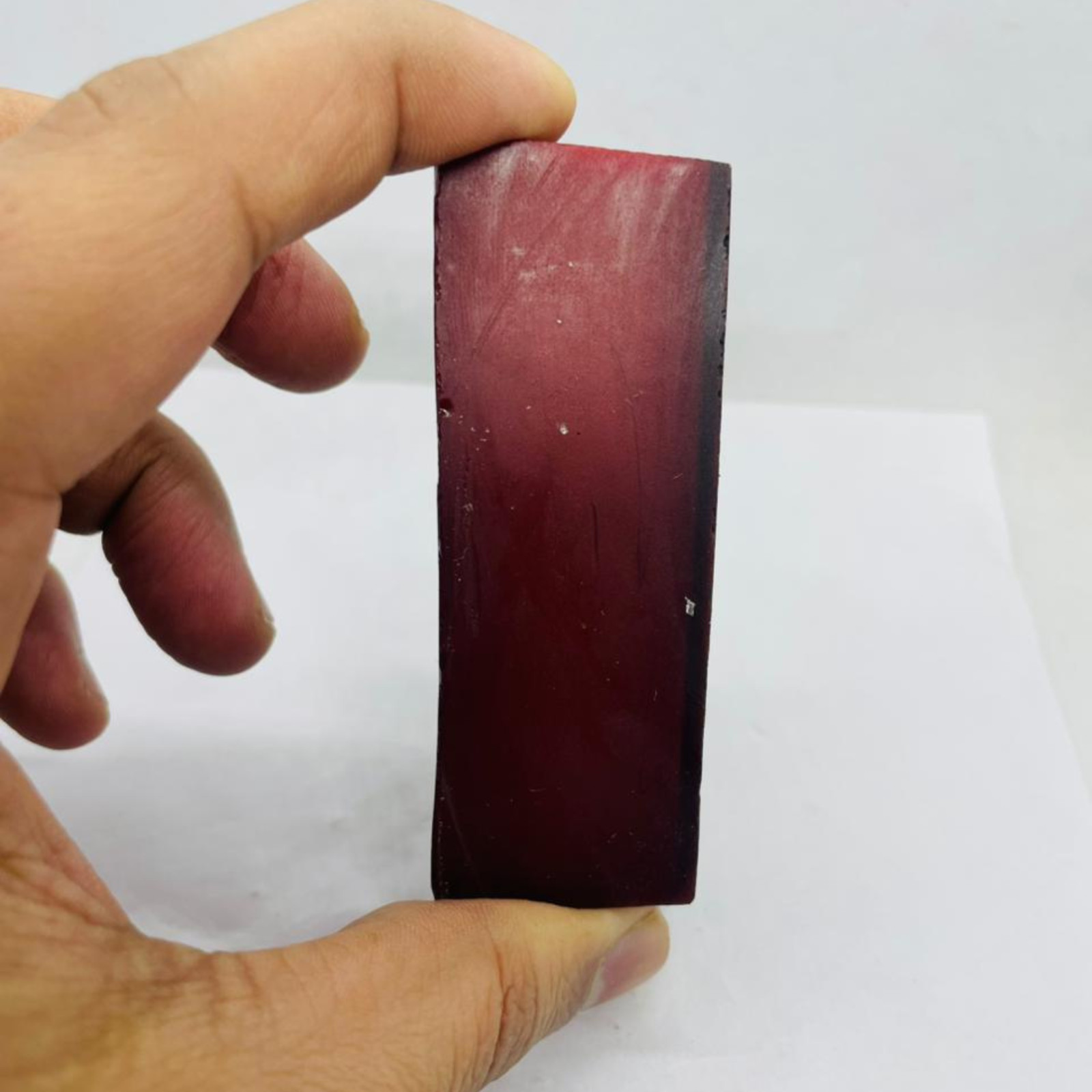 Red Garnet Slice Lab Created 600-700 Carat | Rough Garnet Slab for Jewelry Craft