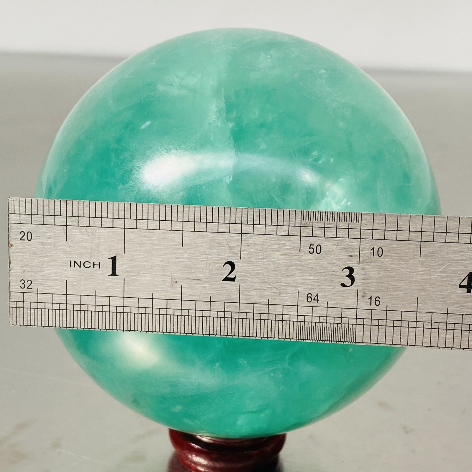 2080G Natural green fluorite Quartz Sphere Crystal Energy Ball Reiki Healing