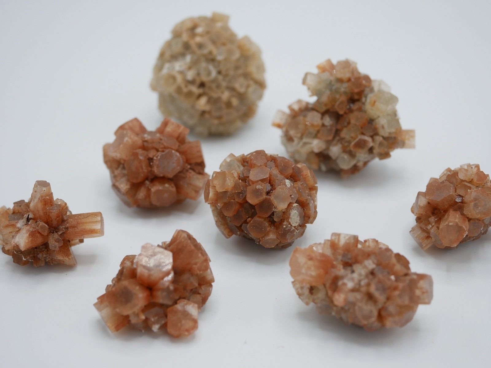 Argonite Crystal Clusters Rock Specimens 8 Pieces 1 to 2 inches Diameter