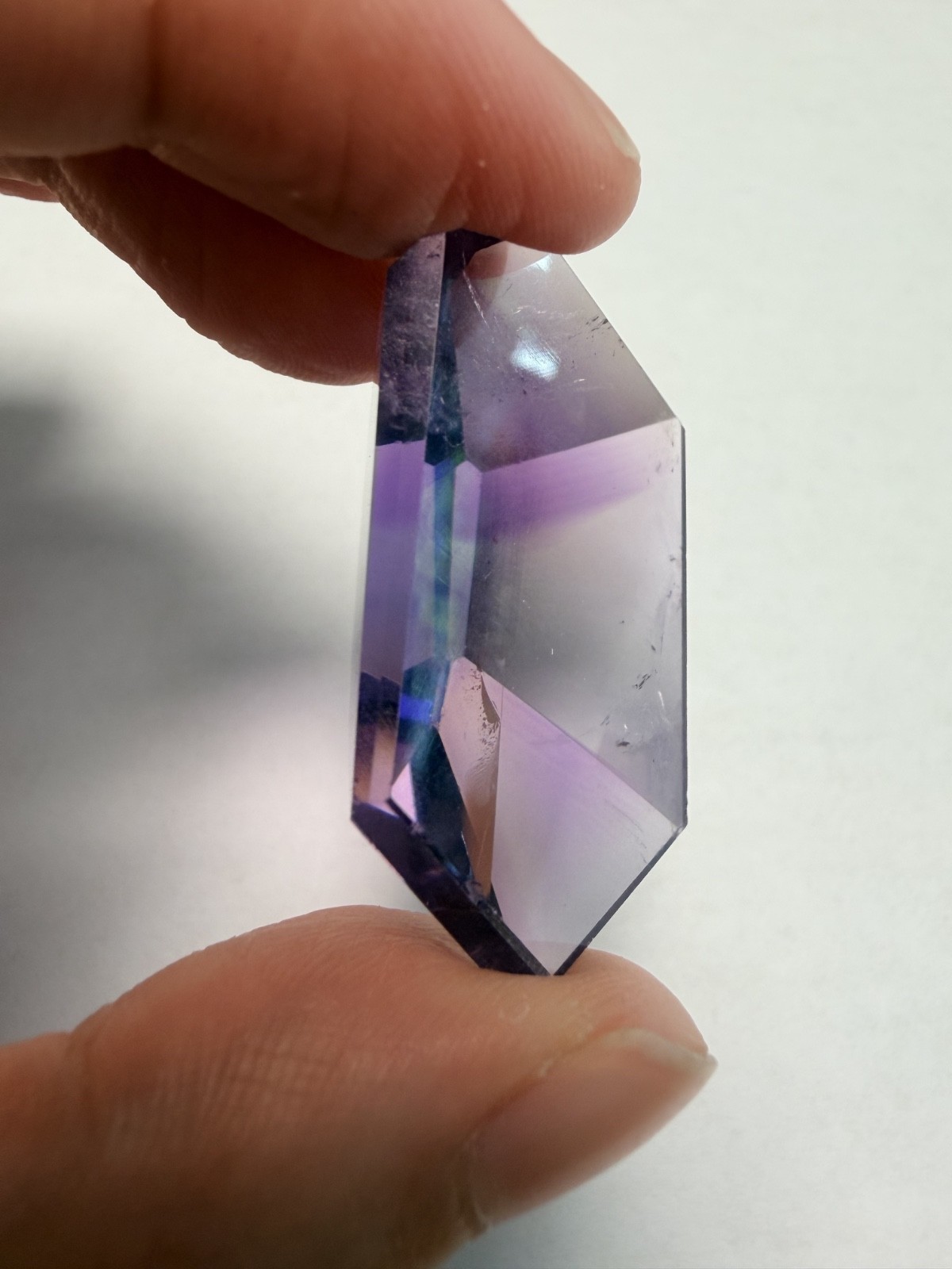 Gemmy Trapiche Phantom Amethyst Free Form From Brazil | Six-Spoke Wheel Phantom