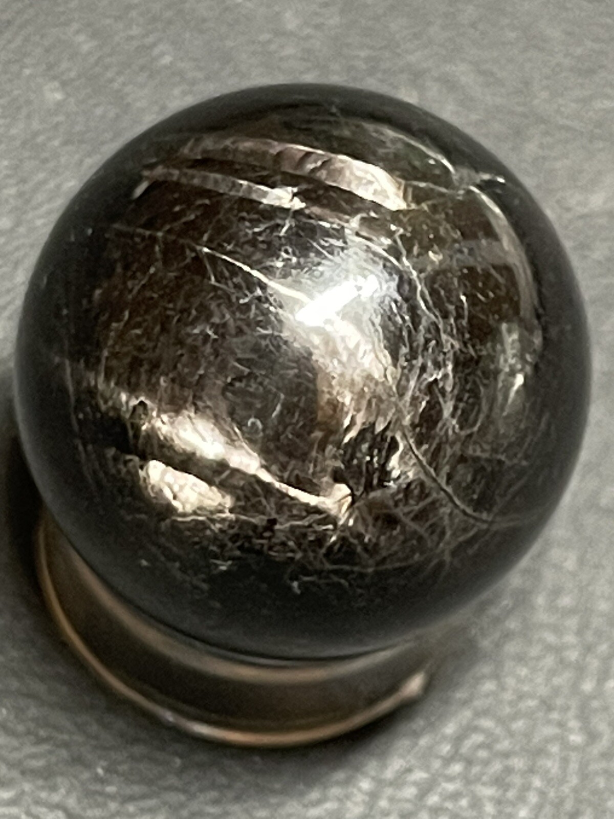 Hypersthene Mini Sphere Ball Orb Marble 19.7mm 13g