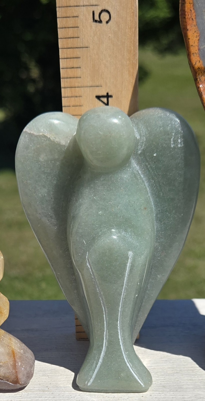 1219g [2 lb 11 oz] NEW 4 Pc Angels & Fairy Gemstone Crystal Carvings. USA
