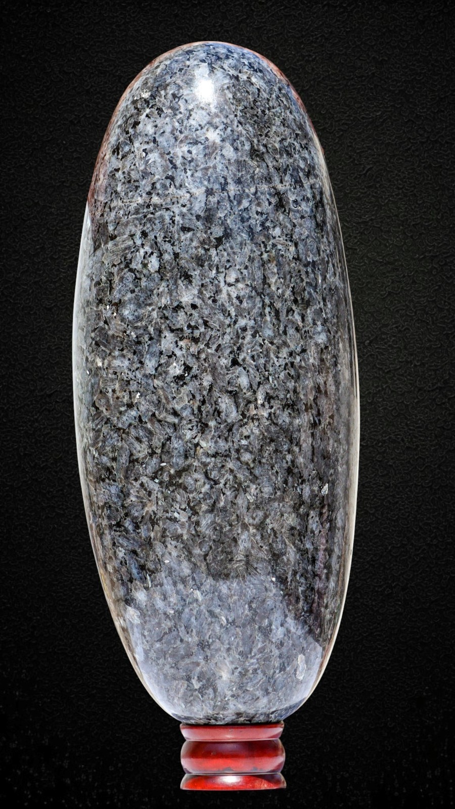 365mm Huge Larvikite Labradorite Lingam 12.4kg Silver Flash Crystal Healing Indi