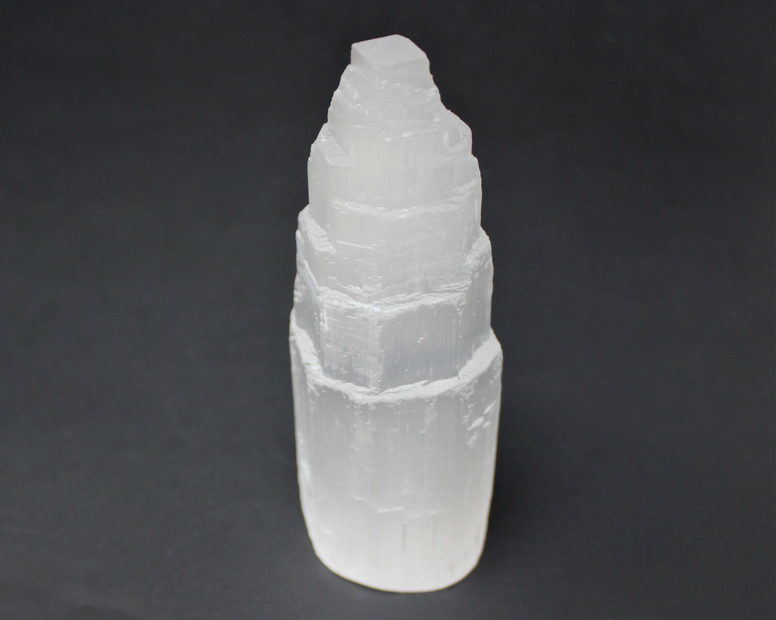 Selenite Tower LARGE 6″ Display Piece: (Selenite Crystal, Point, Iceberg)