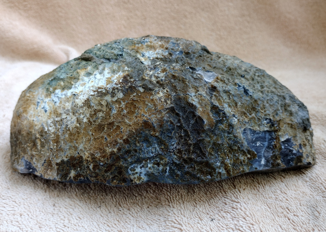 Amethyst Geode Polished Agate Edge Amethyst w/ Calcite 4lb-13.4oz / 8.5″ Crystal