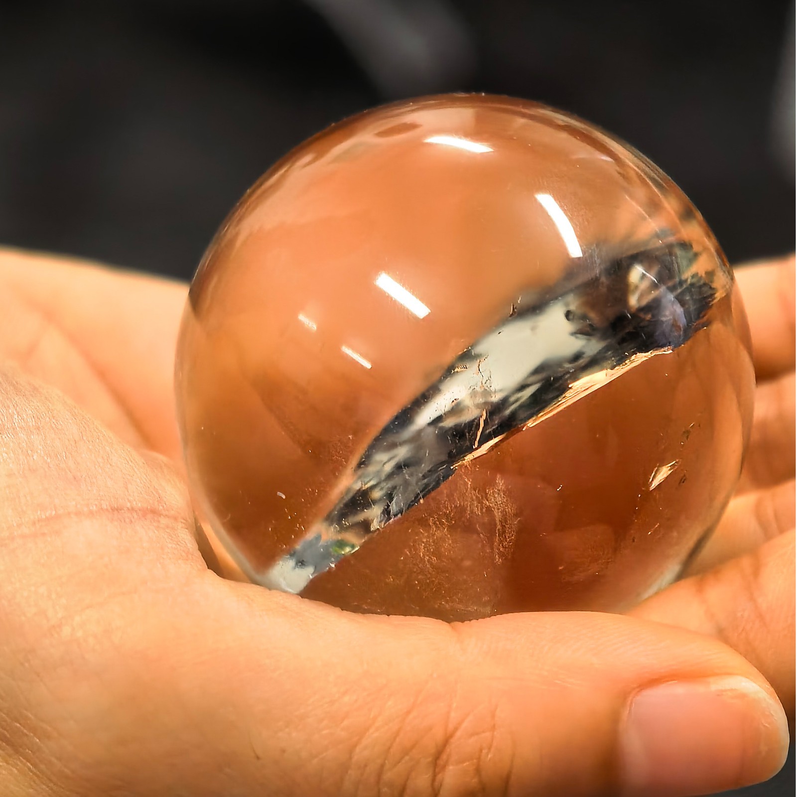 Natural Transparent Clear Quartz Sphere Crystal Ball Reiki Healing & Meditation