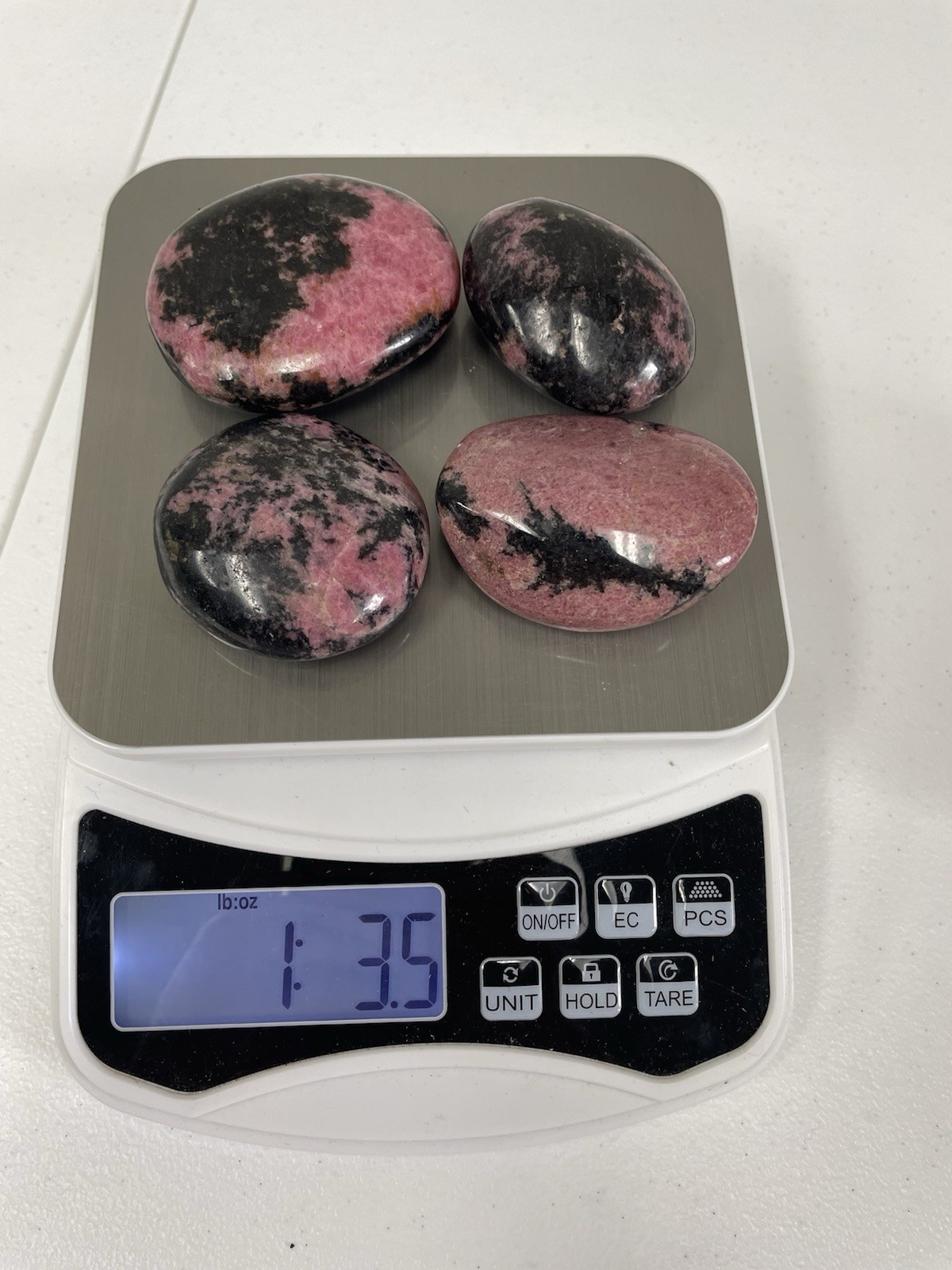 Lot 4 Pink RHODONITE Polished Palm Stone Gemstone 1 Lb +