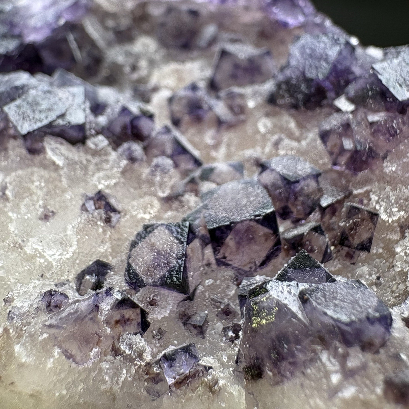 Natural Phantom Fluorite on Quartz Matrix Cluster Crystal Specimen Raw Mineral