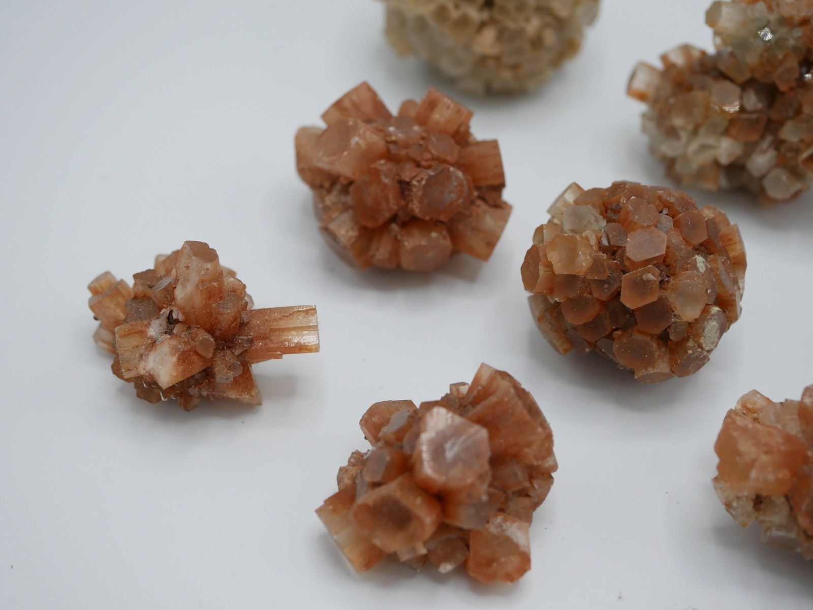 Argonite Crystal Clusters Rock Specimens 8 Pieces 1 to 2 inches Diameter