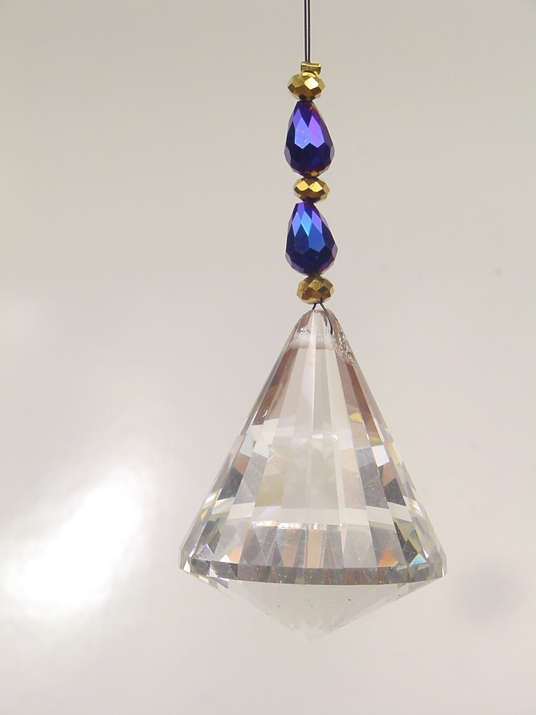 BUTW Faceted crystal ball rainbow tree window ornament 5240K