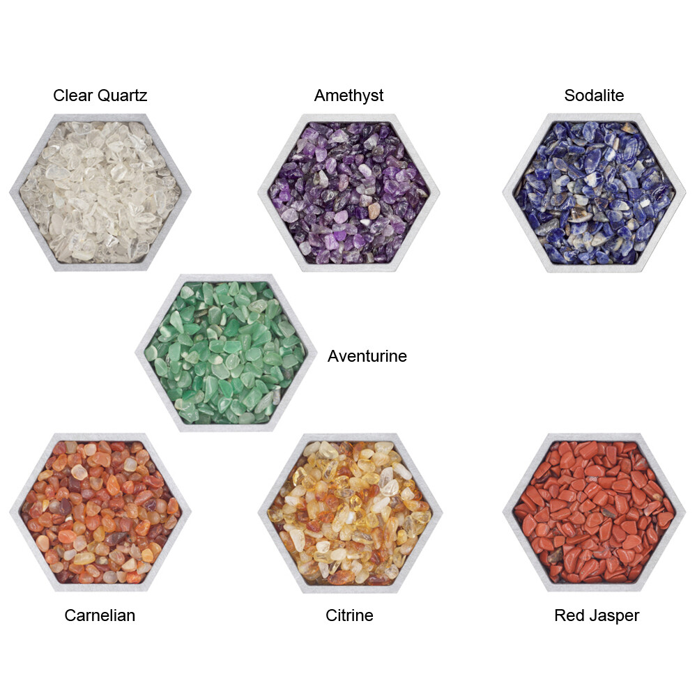 7 Stone Chakra Mini Crystal Set – Tiny stones for Orgonite and EO Roller bottles