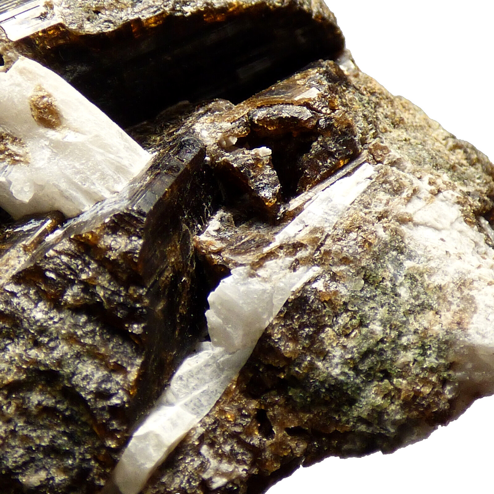Vesuvianite Crystals Diopside Plagioclase Mineral Specimen Ais Dome Namibia 13cm