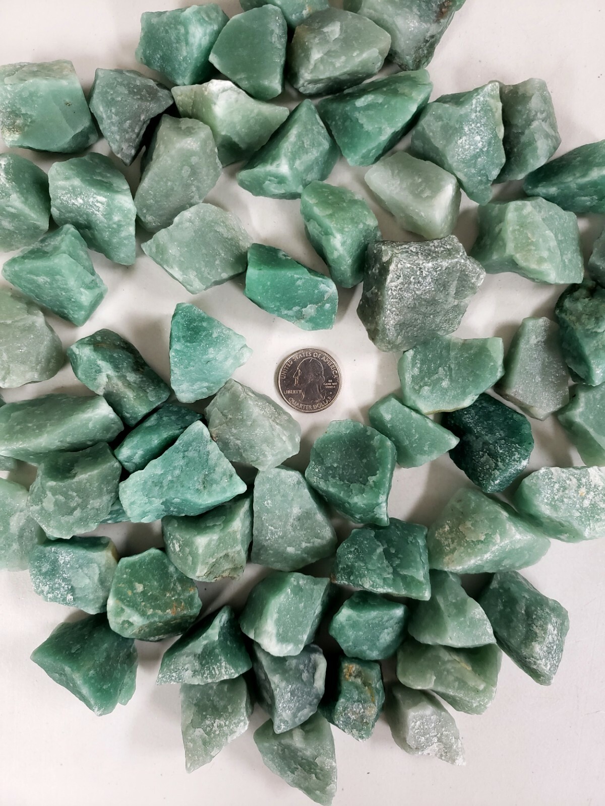 Green Aventurine Crystal aka Green Quartz Bulk Wholesale Crystals from Brazil