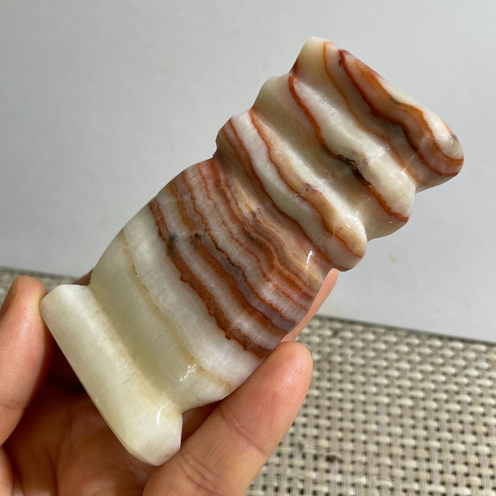 141g Natural polished striped pork stone mineral specimen