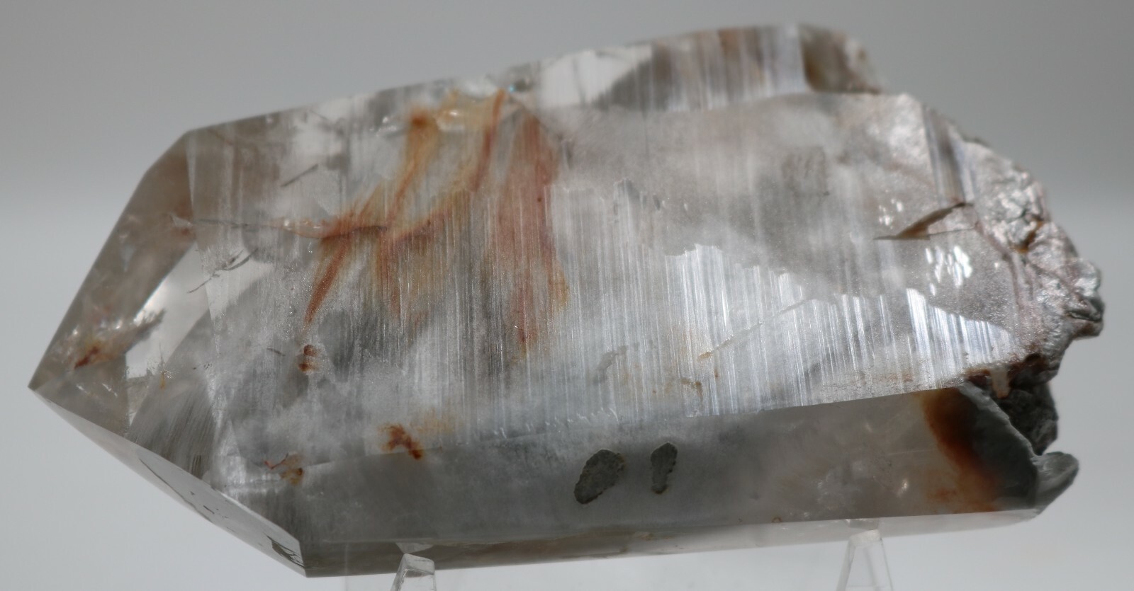 Museum-Grade Amphibole in Quartz Minas Gerais Brazil 131 mm. 5+ inches COA 2825