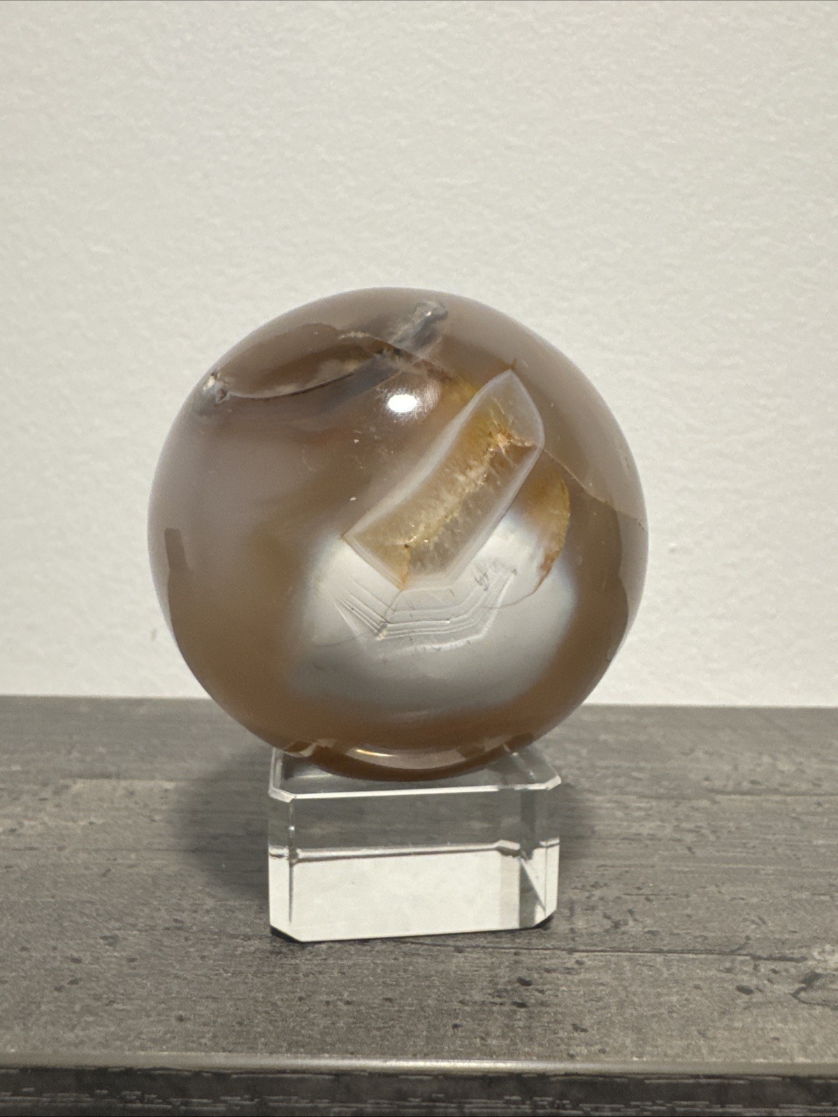 Orca Agate Crystal Sphere 298 Grams 60 mm