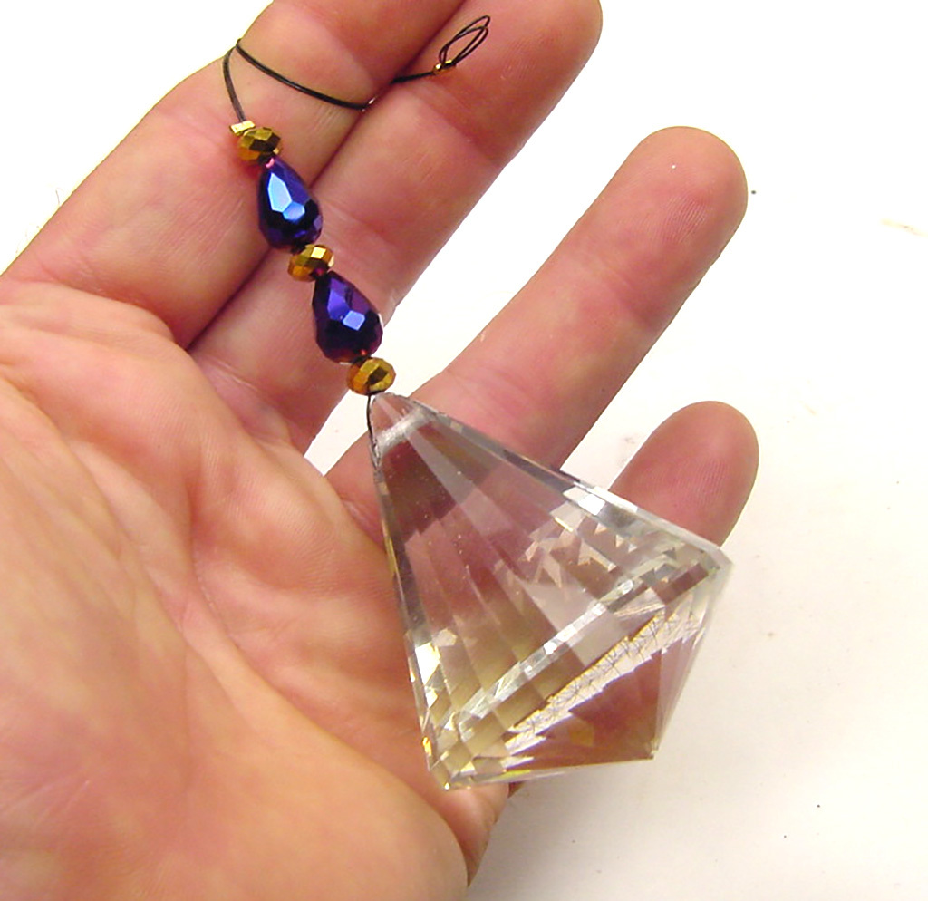 BUTW Faceted crystal ball rainbow tree window ornament 5240K