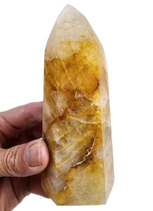 Golden Healer Quartz Polished Tower Brazil 271.1 grams