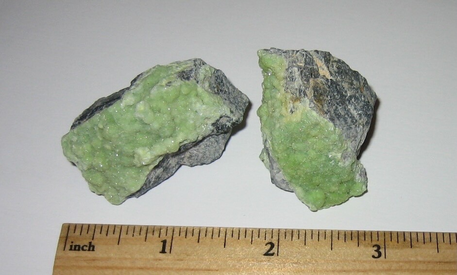 2pc BEAUTIFUL NATURAL 1.5″-1.75″ LIGHT GREEN WAVELLITE CRYSTAL CLUSTERS 59.7g *1