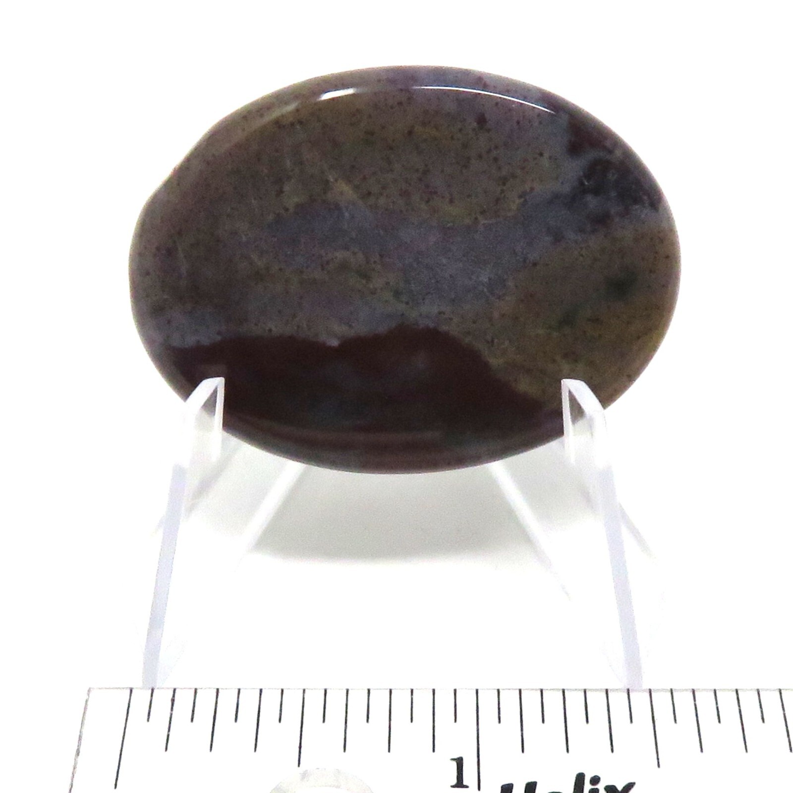 Indian Agate Worry Stone #105- 40mmX30mm or 1.5″x 1″ – 6mm Thick – Pocket Stone