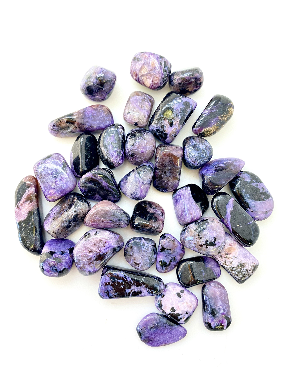 Charoite Tumbled Stone (Grade AB) Polished Natural Charoite Crystal from Russia