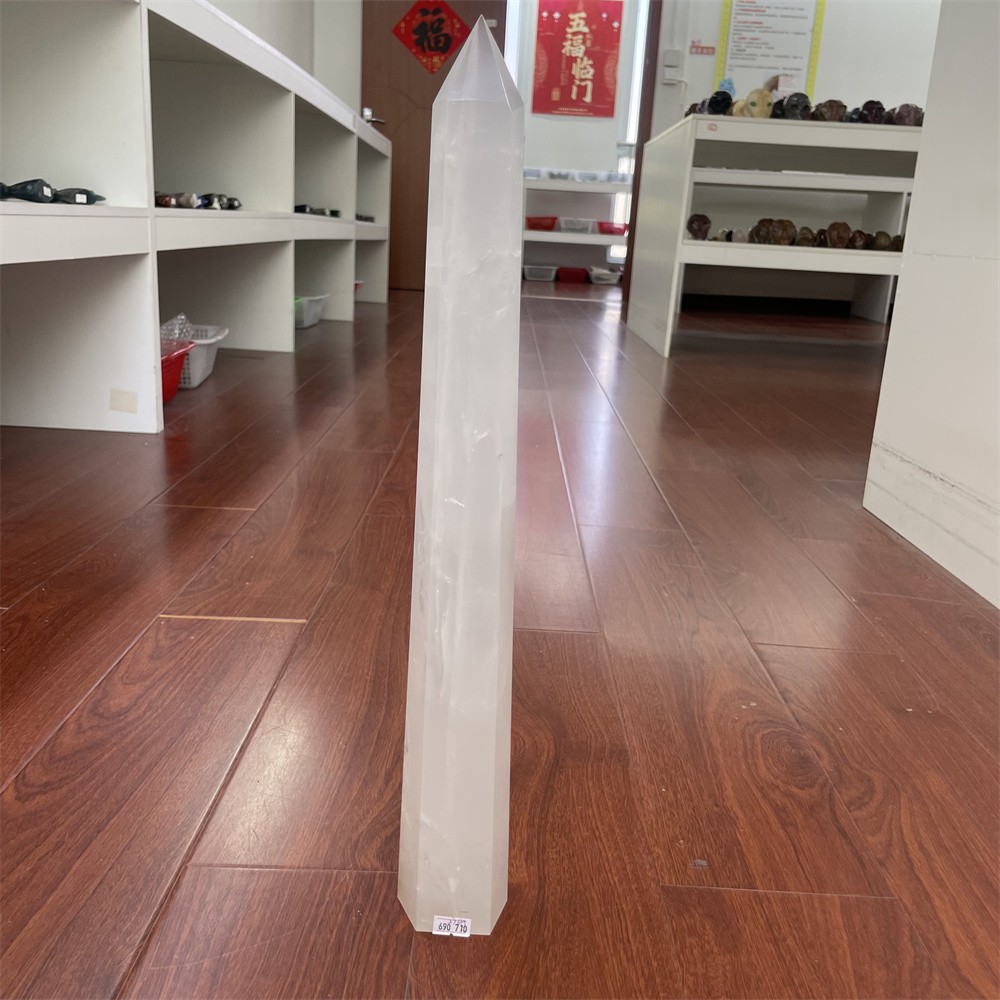 6LB 19.4″ Natural Clear Quartz Obelisk Tower Crystal Quartz Healing Reiki
